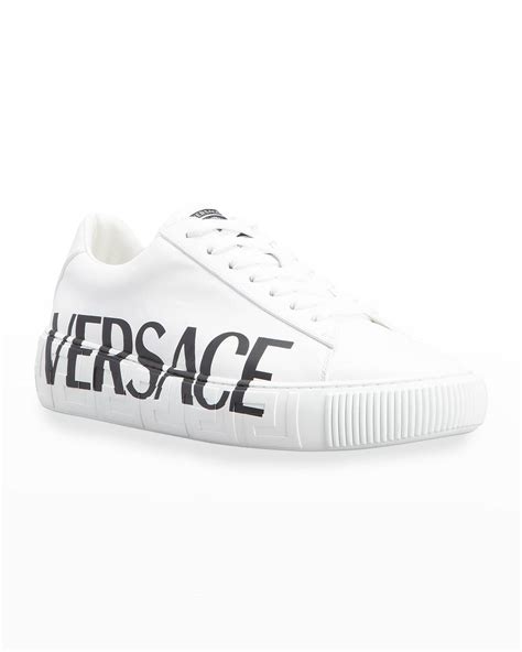 black and white Versace shoes